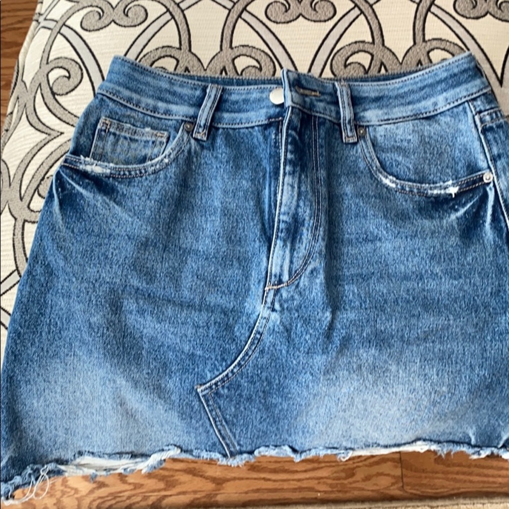 Denim mini skirt